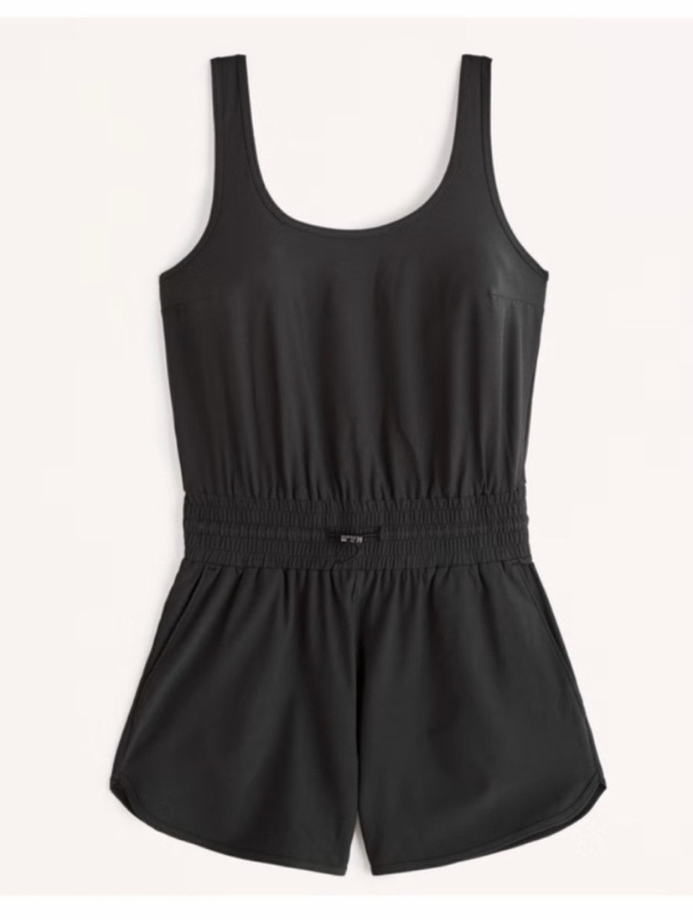 Abercrombie & Fitch Traveler Black Smocked Waist Romper, Small NWOT
